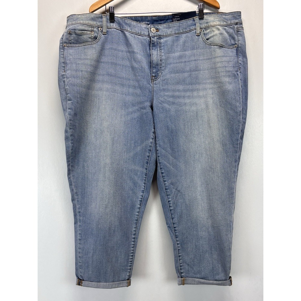 NEW! Talbots Flawless Girlfriend Jeans Sz 24W Plus Relaxed Leg Ankle Length
